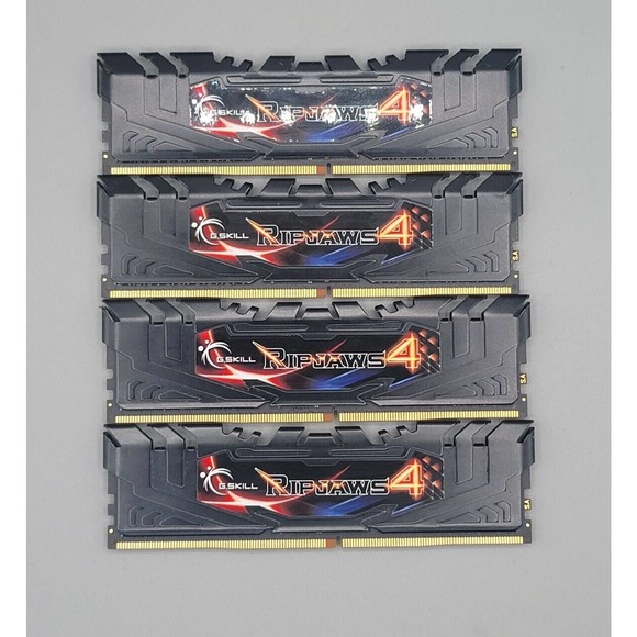 G.SKILL Ripjaws 4 Series 16GB (4x4GB) DDR4 3000 (PC4 24000) F4-3000C15Q-16GRK - Picture 1 of 10